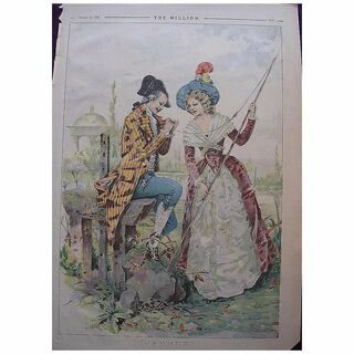1892 Full Page From THE MILLION Newspaper 'Caught'