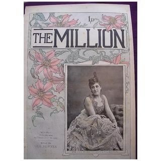 1892 Front Cover From THE MILLION Newspaper 'Miss Julia Neilson'