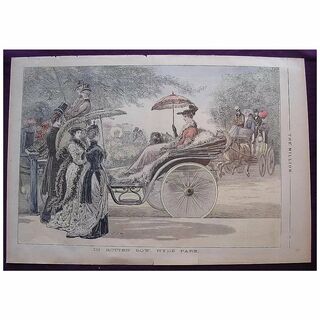 1892 Full Page From THE MILLION 'In Rotten Row. Hyde Park'
