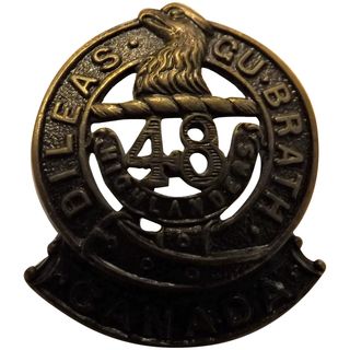 Canada World War One Army Badge - 15th Canadian Battalion