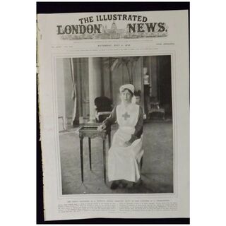 WWI - Princess Mary in Nurses Uniform - London Illustrated News 1918