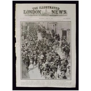 WWI -French & British Troops On The March -Illustrated London News 1918