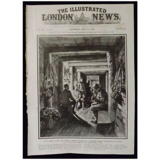 WWI -British Troops in German Trench -Illustrated London News 1918