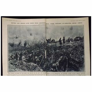 WWI -Artillery At Amiens -London Illustrated News