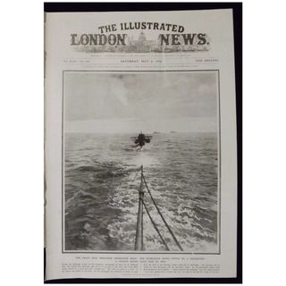 WWI 'The Zeebrugge Mole Submarine - Illustrated London News 1918