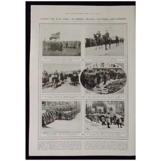 WWI 'Across The War Area'-Illustrated London News 1918