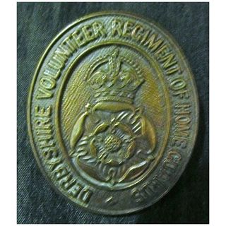 WW1 British Army Badge - Derbyshire Volunteer Regiment of Home Guards