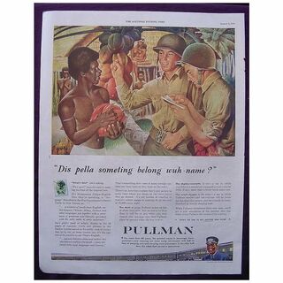Esquire 1944 PULLMAN WW2 Advert 