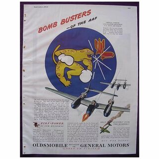 Esquire Oldsmobile Advert 'BOMB BUSTER' 54th Fighter Squadron' September 1944
