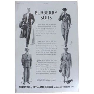 Art Deco 'BURBERRY Suits' Advertisement - The Sphere 1936