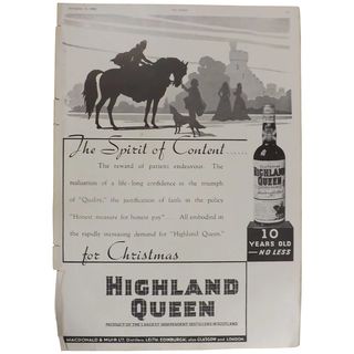 Art Deco 'HIGHLAND QUEEN' Advertisement - The Sphere 1936