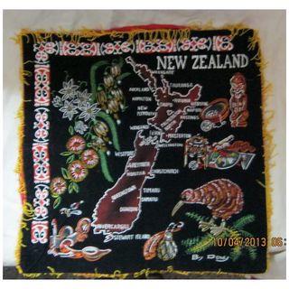 Retro New Zealand Tourism Cushion Cover - Circa 1970's