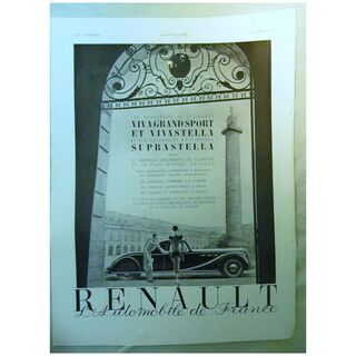 ORIGINAL RENAULT Advert From L ' Illustration French Magazine October 1938