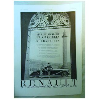 ORIGINAL RENAULT Advert From L ' Illustration French Magazine October 1938