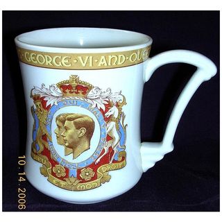 Art Deco Coronation Tankard George 1V & Elizabeth 1937