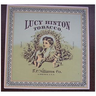 Victorian Tobacco Case Label 'LUCY HINTON Brand'