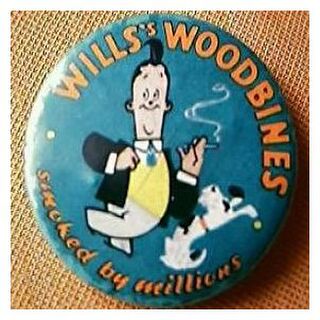 Vintage Cigarette-Pin-Back 