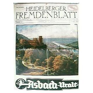 Vintage Heidelberger Fremdenblatt Magazine 1929