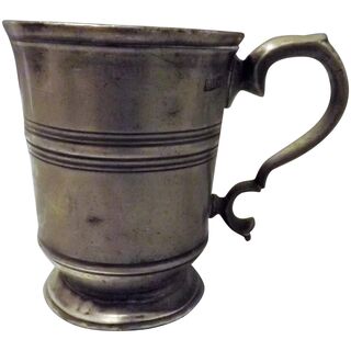 Early Victorian Polished Pewter Half Pint