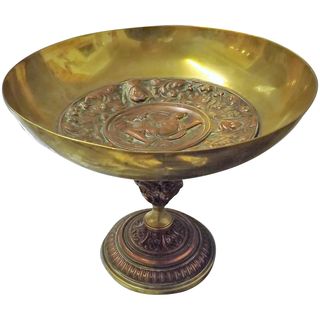 Gorgeous Victorian 1874 TAZZA in Brass & Copper