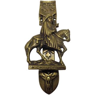 Antique English Internal Door Knocker - CHAUCER -1909