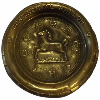 Continental Balloon Brass Advertising Dish
