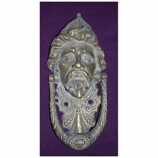 Old Brass 'Christopher Columbus' Door Knocker