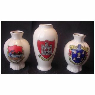 CRESTED WARE Miniatures - Collectors Selection Of Three Vintage Pieces