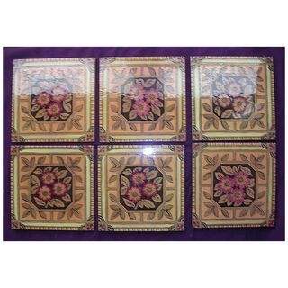 A Set Of 6 Beautiful Art Nouveau English Porcelain Tiles