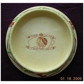 Rare 1949 Royal Tour Of Australia Souvenir Bowl