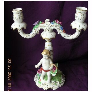 Capodimonte Candle Stick Date Stamp Period 1771-1834