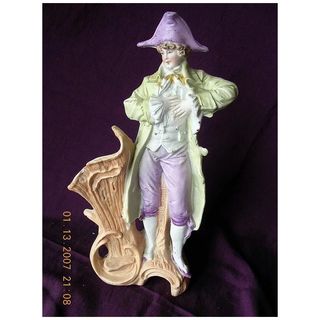 Victorian Bisque Porcelain Slip Vase