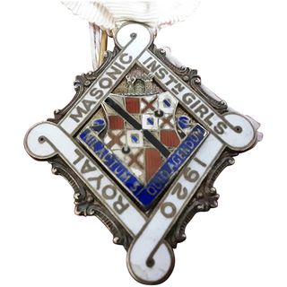 Sterling Silver Stewards Badge 1920 Royal Masonic Institute For Girls6