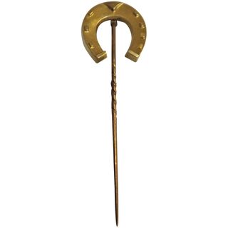 Horseshoe 9 Carat Gold Lapel Pin