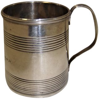 Splendid Wee Georgian Sterling Silver Christening Mug - 1799