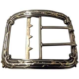 French Antique Art Nouveau Silver Buckle