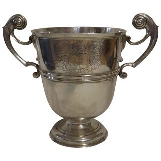 HUGE George II Irish Sterling Silver Trophy Cup Circa 1730-1740