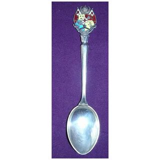 Vintage 1916 Sterling Silver Teaspoon with Coat of Arms
