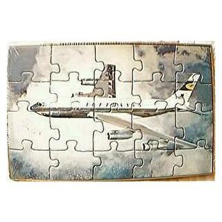 LUFTHANSA Airlines Postcard Jigsaw Circa 1960's