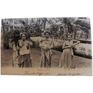 Belles Of Fiji - Photographic Card Dated 1906