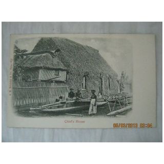 Fijian Chiefs House...A.M. Brodziak & co Card -Suva-Fiji