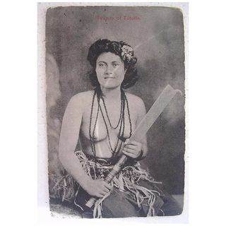 RARE Samoan Princess Postcard 'Taupou of Tutuila'
