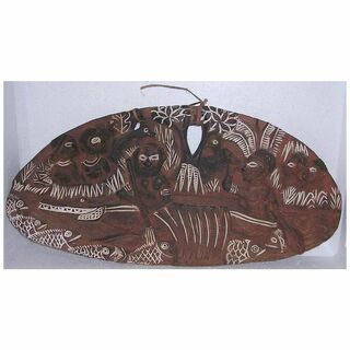 Papua New Guinea Carved Wooden Story Board