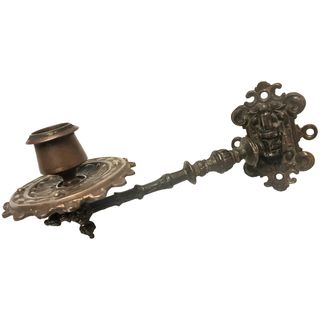 VICTORIAN Gothic Brass Piano Candle Sconce