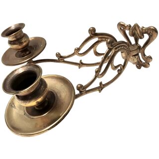 EDWARDIAN Art Nouveau Piano Double Arm Candle Holder