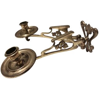 Edwardian Art Nouveau Double Arm Piano Candle Sconce