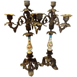 An Elegant Pair of French Candelabras -Circa Late 19th Century