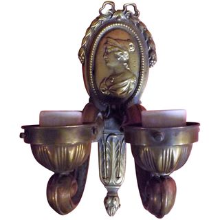 French Bronze & Copper Antique Wall Sconce