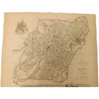 An Original Atlas Map of MOSCOW Published By 