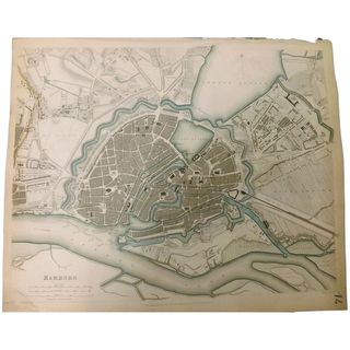 An Original Atlas Map of HAMBURG Published By 